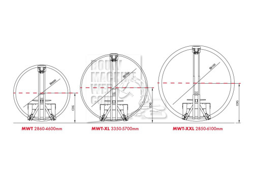 Overzicht Diametres Liftadapter